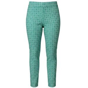 Chicos So Slimming Size 12 Womens Brigitte Ankle Pants Green Medallion Chic Slim